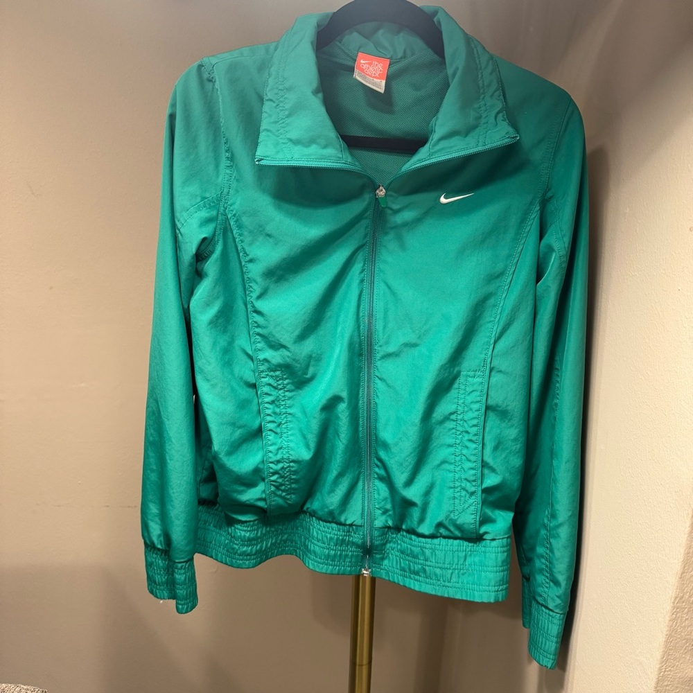 Nike Teal Green Full-Zip Bomber Jacket
